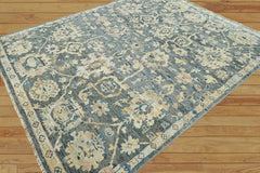 8x10 Hand Knotted 100% Wool Traditional Oriental Area Rug Charcoal Color