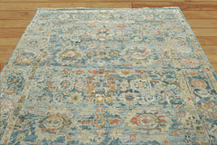 8x10 Hand Knotted 100% Wool Traditional Oriental Area Rug Light Blue Color
