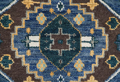 9x12 Hand Knotted Turkish Oushak 100% Wool Transitional Oriental Area Rug Blue, Raspberry Color