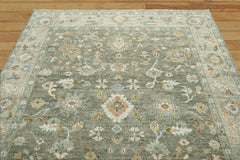 8x10 Hand Knotted 100% Wool Traditional Oriental Area Rug Dark Gray, Light Gray Color