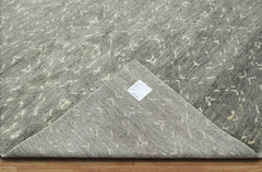 9x12 Gray LoomBloom Hand Knotted Transitional All-Over Oushak 100% Wool Oriental Area Rug