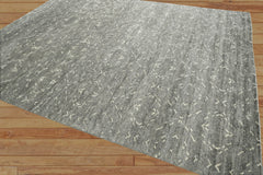 9x12 Gray LoomBloom Hand Knotted Transitional All-Over Oushak 100% Wool Oriental Area Rug