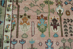 10x14 Hand Knotted LoomBloom Muted Turkish Oushak 100% Wool Transitional Oriental Area Rug Blush, Green Color