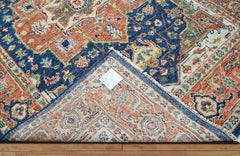 6x9 Blue, Orange LoomBloom Hand Knotted Arts & Crafts Oushak 100% Wool Oriental Area Rug