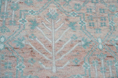 10x14 Hand Knotted LoomBloom Muted Turkish Oushak 100% Wool Transitional Oriental Area Rug Blush, Aqua Color