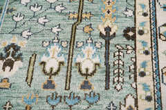 Palace Hand Knotted LoomBloom Muted Turkish Oushak 100% Wool Transitional Oriental Area Rug Sea Foam, Beige Color
