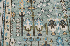 Palace Hand Knotted LoomBloom Muted Turkish Oushak 100% Wool Transitional Oriental Area Rug Sea Foam, Beige Color