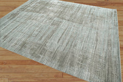 8x10 Gray LoomBloom Hand Knotted Modern & Contemporary Textured Tibetan 100% Wool Oriental Area Rug