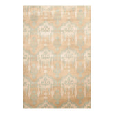 5' 1''x7' 8'' Tan Aqua Beige Color Hand Tufted Hand Made 100% Wool Modern & Contemporary Oriental Rug