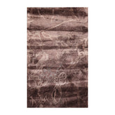 3' 6''x5' 6'' Aubergine Gray Color Hand Tufted Persian 100% Viscose Traditional Oriental Rug