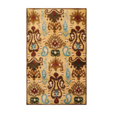 5' x8' Gold Brown Blue Color Hand Tufted Persian 100% Wool Traditional Oriental Rug