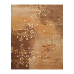 8' x10' Brown Tan Gray Color Hand Tufted Hand Made 100% Wool Transitional Oriental Rug