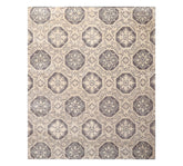 7' 5''x9' 5'' Gray Beige Color Hand Tufted Hand Made Wool & Art Silk Transitional Oriental Rug