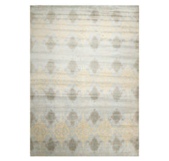 9' 4''x13' 3'' Light Blue Brown Taupe Color Hand Tufted Hand Made 100% Wool Modern & Contemporary Oriental Rug