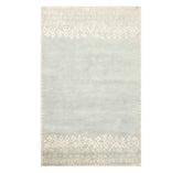 5' x8' Aqua Beige Color Hand Tufted Hand Made 100% Wool Transitional Oriental Rug