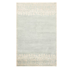 5' x8' Aqua Beige Color Hand Tufted Hand Made 100% Wool Transitional Oriental Rug