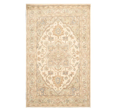 5' x8' Beige Mint Brown Color Hand Tufted Hand Made 100% Wool Traditional Oriental Rug
