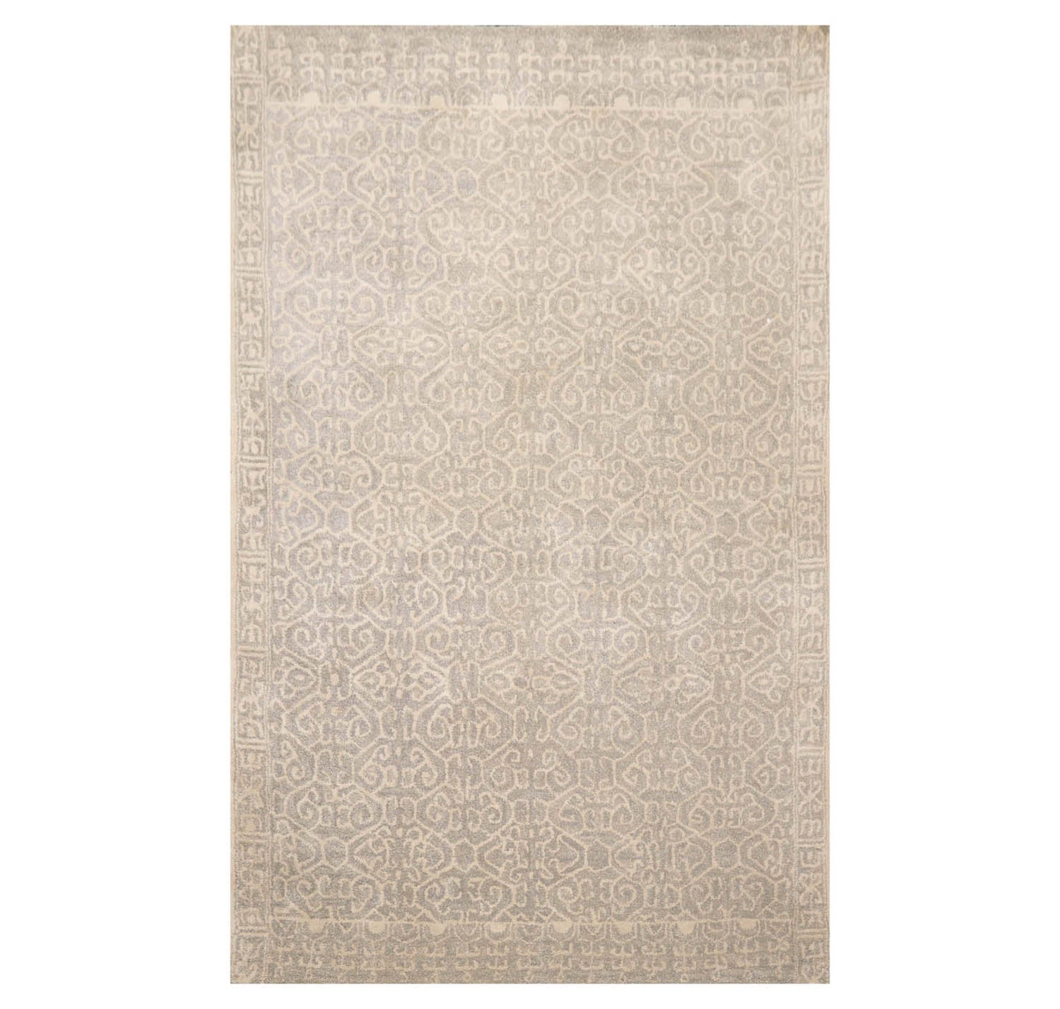 5' x8' Gray Beige Color Hand Tufted Hand Made 100% Wool Traditional Oriental Rug