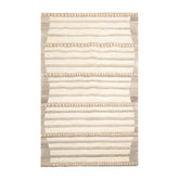 5' x8' Ivory Tan Brown Color Hand Tufted Hand Made 100% Wool Modern & Contemporary Oriental Rug