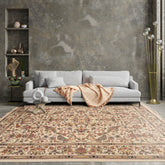 5' 10''x8' 11'' Ivory Tan Gold Color Hand Knotted Sino Persian Wool and Silk Traditional Oriental Rug