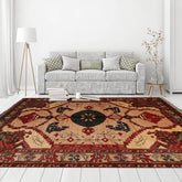 6' x8' 2'' Tan Rust Green Color Hand Knotted Persian 100% Wool Traditional Oriental Rug