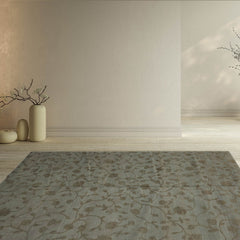 6' x9' 2'' Gray Green Color Hand Knotted Tibetan 100% Wool Transitional Oriental Rug