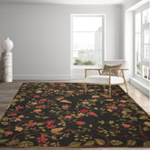 8' 3''x9' 11'' Dark Green Lime Rose Color Hand Knotted French Aubusson Savonnerie 100% Wool Traditional Oriental Rug