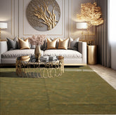 7' 11''x10' 1'' Mint Green Light Gold Color Hand Knotted French Aubusson Savonnerie 100% Wool Traditional Oriental Rug