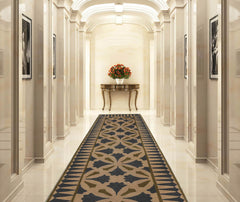 3' x12' Beige Green Blue Color Hand Knotted Tibetan 100% Wool Arts & Crafts Oriental Rug