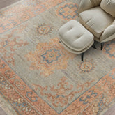 3x5 Mint, Blush, Ivory Color Hand Knotted All-Over 100% Wool Traditional Oriental Rug