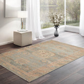 3x5 Slate, Blush, Beige Color Hand Knotted All-Over 100% Wool Traditional Oriental Rug
