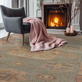 3x5 Sea Foam, Blush, Beige Color Hand Knotted All-Over 100% Wool Traditional Oriental Rug