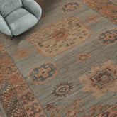 3x5 Mint, Blush, Brown Color Hand Knotted All-Over 100% Wool Traditional Oriental Rug