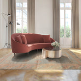 6x9 Mint, Blush, Ivory Color Hand Knotted All-Over 100% Wool Traditional Oriental Rug