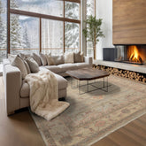 6x9 Moss, Beige, Gray Color Hand Knotted All-Over 100% Wool Traditional Oriental Rug