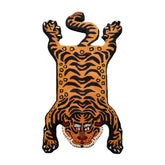 3' x5' Orange Gold Red Color Hand Tufted Hand Made 100% Wool Novelty Oriental Rug