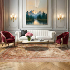 10x14 Beige, Blush, Gold Color Hand Knotted All-Over 100% Wool Traditional Oriental Rug