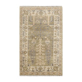 3' x5' Sage Beige Gray Color Hand Knotted All-Over 100% Wool Traditional Oriental Rug