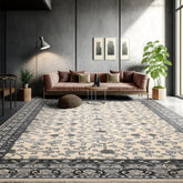 9' x12' 6'' vory Gray Charcoal Color Hand Knotted All-Over 100% Wool Traditional Oriental Rug