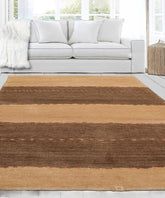 4x6 Camel ,Brown Color Hand Knotted All-Over 100% Wool Modern Oriental Rug