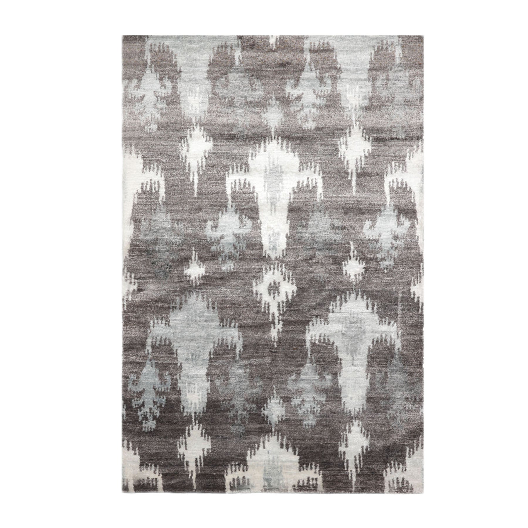 4x6 Gray, Silver, Muted Tones Color Hand Knotted All-Over 100% Wool Modern Oriental Rug