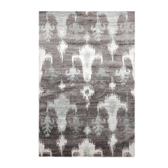 4x6 Gray, Silver, Muted Tones Color Hand Knotted All-Over 100% Wool Modern Oriental Rug