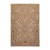 4x6 Camel, Beige, Chocolate Color Hand Knotted All-Over 100% Wool Traditional Oriental Rug
