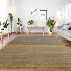 5x7 Moss, Gray, Olive Color Hand Knotted All-Over 100% Wool Traditional Oriental Rug