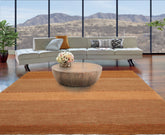 6x9 Raspberry, Camel, Caramel Color Hand Knotted All-Over 100% Wool Traditional Oriental Rug