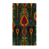 3x5 Green, Red, Blue Color Hand Knotted All-Over 100% Wool Traditional Oriental Rug