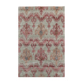 3' 9''x5' 9'' Gray Aubergine Slate Color Hand Knotted All-Over 100% Wool Transitional Oriental Rug