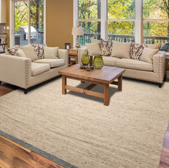 9' 4''x11' 9'' Beige Oatmeal Brown Color Hand Woven Flat Weave 100% Wool Modern & Contemporary Oriental Rug