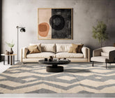 9' 4''x12' Beige Oatmeal Gray Color Hand Woven Flat Weave 100% Wool Modern & Contemporary Oriental Rug