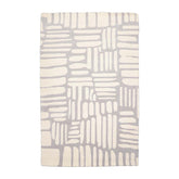 5' x8' Cream Cream Color Hand Tufted All-Over 100% Wool Modern Oriental Rug